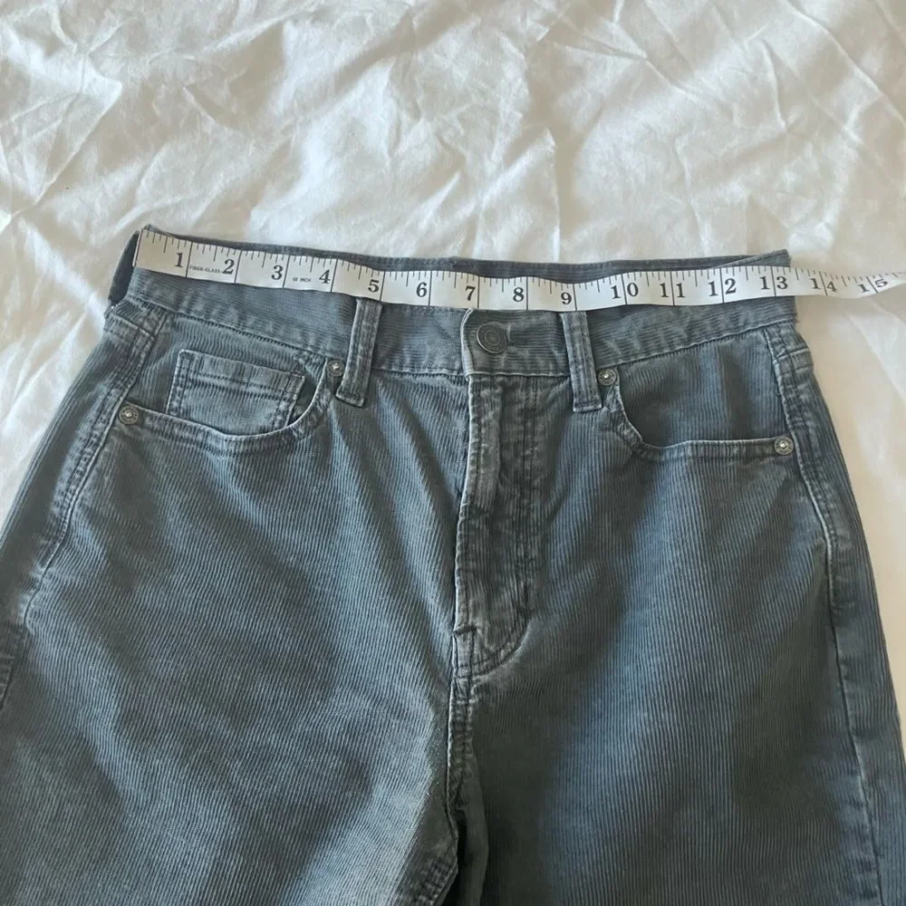 AMERICAN EAGLE Grey Corduroy High Rise Pants Size 0 - Picture 12 of 14